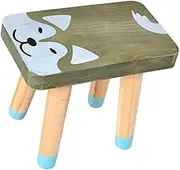 Cartoon Step Stool Wooden Boys and Girls Stool Home Footstool Non-Slip Multi-use