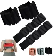 Adjustable Set of 2(1Lbs Each) Wearable Wrist & Ankle Weights -Silicone BLACK