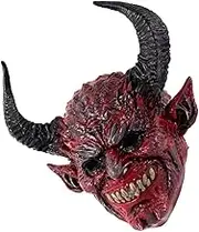 iplusmile Scary Horned Devil Mask for Halloween Cosplay Comfortable Masquerade Costume Mask with Strap Unique Design for Parties Events