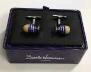 New Babette Wasserman Egg & Spoon Cufflinks In Multi