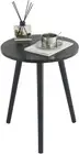 AWASEN Round End Table, Black Side Table Modern Home Decor Small Accent Table