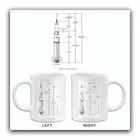 NASA - Saturn I Launch Vehicle - 1964 - Technical Drawing Mug
