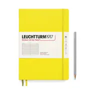 Composition Hardcover Ruled Notebook, 219 Numbered Page (Lemon) - B5