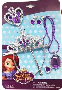 在飛比找Yahoo!奇摩拍賣優惠-蘇菲亞公主 配件組 萬聖節  皇冠 權杖 項鍊 耳夾 戒指 