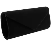 Women Evening Bag Clutch Purse, Handbag With Detachable Chain Strap for Black