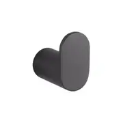 AQUAPERLA Rushy Round Stainless Steel Robe and Towel Hook - Gun Metal Grey