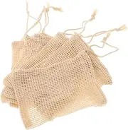 WRITWAA 6pcs Body Soap Pouches Drawstring Soap Saver Bag Toilet Holder Net Design Durable Fabric