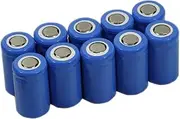 BTBAI 10x 14250 Battery for LED Torch Flashlight Headlamp 3.6/3.7V Li-ion Rechargeable Top Flat u2a