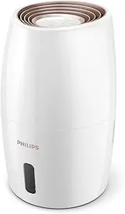 Philips Air Humidifier 2000 Series, For Rooms Up to 32 m², Spreads 99% Less Bacteria*, Sleep Mode for Quiet Operation (HU2716/70)