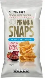 Piranha Snaps Probiotics Light & Tangy Salsa G/F 12x50g