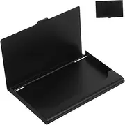 KALLORY Elegant Aluminum Alloy Business Card Holder with Sparkling Crystals Large Capacity for Storage of Business Cards Credit Cards and Ids Portable and Design for Men