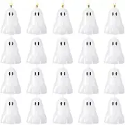 Jutom 40 Pieces Halloween Candles Decor Spooky Ghost Burning Candle Soy Wax C...
