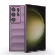 For Samsung Galaxy S24 Ultra Case, Wavy Shield, Grippy Shielding Cover, Purple