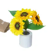 3 LED Night Light Rechargeable Sunflower Lights Interior Lighting Bedroom Bedside Desktop Decoration Table Lamp Night Lamps
