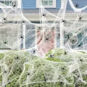 900Sqft SpiderWebs Halloween Decor with 100 Fake Spiders Indoor Outdoor Decor