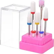 7Pcs Ceramic Nail Drill Bits Set Pedicure & Drill Bits Kit Repla Ent Drill Bits for Electric Nail Drill Acrylic Nail Tool 7