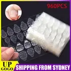 960pcs Clear Double Sided Nail Glue Tape Sticker Adhesive Nail Tabs Press AU