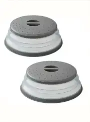 2 Pack Phantom Chef Foldable Microwave Plate Covers Collapsible Splatter Shields