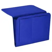 11" Felt Bedside Organizer Bed Hanging Caddy 5 Pockets Hanging Bag, Blue