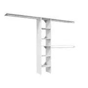 Closetmaid Closet Organizers White Basic Narrow Wood Closet System Top Shelves