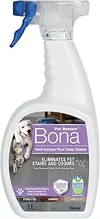 Bona Pet Hard-Surface Floor Deep Cleaner Spray 1L - Pet Stain And Odour Remover - Friendly Floor Cleaner - Hard Floor Cleaner Liquid - Spot Cleaning