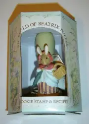 Beatrix Potter Brown Bag Cookie Stamps 1997 Mrs Rabbit Mr Benjamin Flopsy 3 NEW