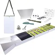 50" Folding Aluminum Alloy Sluice Box, 17pc Portable Gold Prospecting Equipment, Gold panning kit for Gold Mining for River, Creek, Gold Panning, Prospecting, Dredging