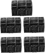 Pirate Treasure Chest Toys 5 Pack Plastic Storage Boxes for Children's Parties Halloween