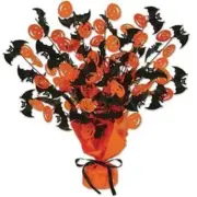 Halloween Bat & Pumpkin Gleam 'N Burst Centerpiece 15" Foil Halloween Decoration
