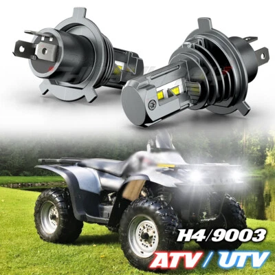H4 For Polaris Magnum 425 1995-1998 500 1999-2003 9003 LED Headlight 6500K Bulb