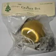 The Cracker Box Ornament Kit "WHITECAPS" Gold White Beads Sequins Vintage Sealed