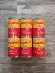 Campbell's Limited Edition Grilled Cheese & Tomato Soup 6 Cans Exp 12/25 - NEW!