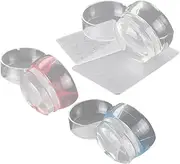 minkissy Nail Stamping Tool Set 3 Sets of Nail Art Printing Stampers Jelly Stamper for Nails Scrapping Tools for Manicure