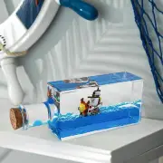 Flowing Cruise Ship Fluid Drift Bottle, Unsinkable Boat In A Box Model Liquid