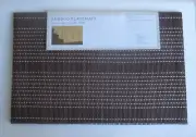 BENSON MILLS BAMBOO PLACEMAT 12" x 18" (Set of 6) Dark Brown Free Shipping