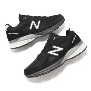 New Balance 休閒鞋 990 V4 男鞋 女鞋 黑 灰 美製 麂皮 緩震 經典 情侶鞋 NB U990BL4-D