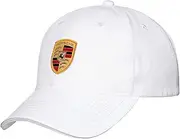 [Porsche] White Crest Cap