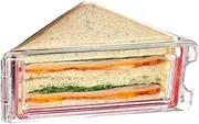 Triangle Sandwich Container | Triangular Sandwich Box Clear | Portable Breakfast Sandwich Container Reusable Sandwich Bags Easy to Clean for Snacks Fruits Veggies and More