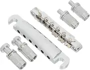 Yardwe 1Set Silver Guitar Bridge Replacement Parts Electric Guitar Saddle Bridge Tailpiece for Easy Tone and Enhanced Durability