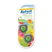 Refresh Mini Scented Oil Diffuser Pack of-2 Car Air Fresheners, Hawaiian Sunrise