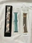 3 PCS STRAP Watch Band For Apple iwatch Silicone 38/40 Rose gold Metal 42/44mm