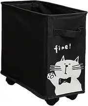 AIMALL Foldable Storage Basket with Wheels for Fitness Equipment, Yoga Mats, and Sundries (13.78 x 7.87 x 15.75 Inches)