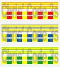 Code 3 Police Adhesive Vinyl Decals to fit 1/43 scale - Battenburg single stripe