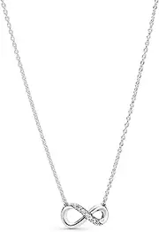 [PANDORA] Jewelry Sparkling Infinity Collier Necklace for Women - Sterling Silver with Cubic Zirconia - 19.7"