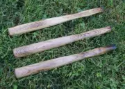 (3) HICKORY 12" MACHINIST BALL PEEN PEIN HAMMER HANDLE Fired & Laq'd Amish Made