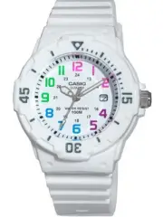 Casio Women's Classic Multicolor Numerals White Resin 34mm Watch LRW200H-7BV