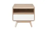 Shangri-La Robin Bedside Table (White)