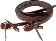Jeereal Ranch Heavy Harness Split Reins, Heavy Oil Weighted,Broken in,Supple Leather Reins for Western Horse ProTack, 5/8" x 8'