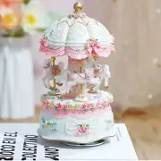 Carousel Music Box for Girls Kids with Color Change Led Lights Luxury Glitter...