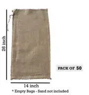 50 14x26 Burlap Bags, Burlap Sacks, Sandbags, Gunny Sack, Potato Sacks, Sack